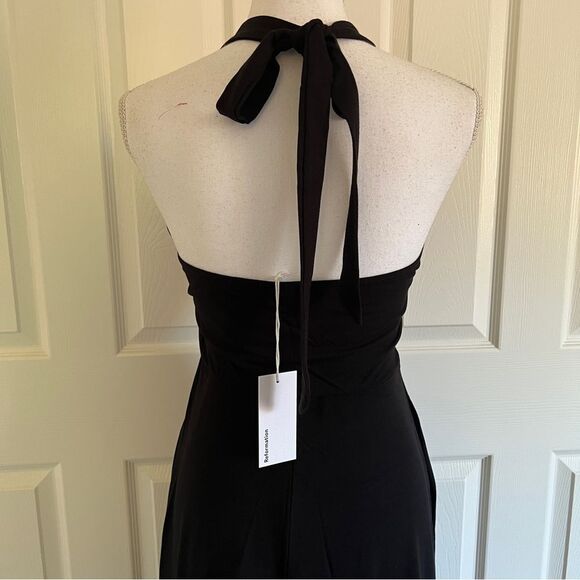 Reformation Madge Knit Slim Fit Midi Dress Black Large - Picture 7 of 10